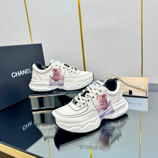 TRAINERS SNEAKER IN WHITE CALFSKIN WITH STICKER 238627 - 35