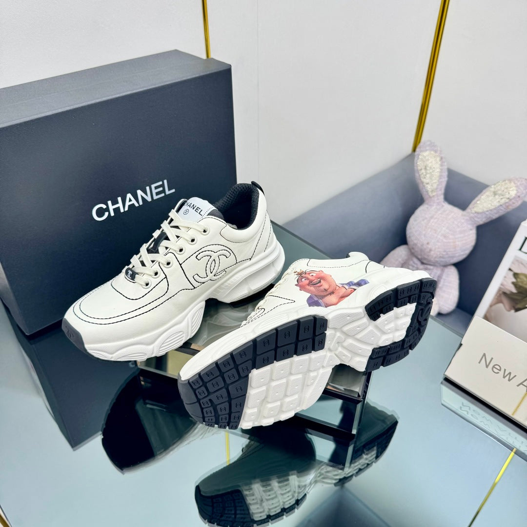 TRAINERS SNEAKER IN WHITE CALFSKIN WITH STICKER 238628 - 35