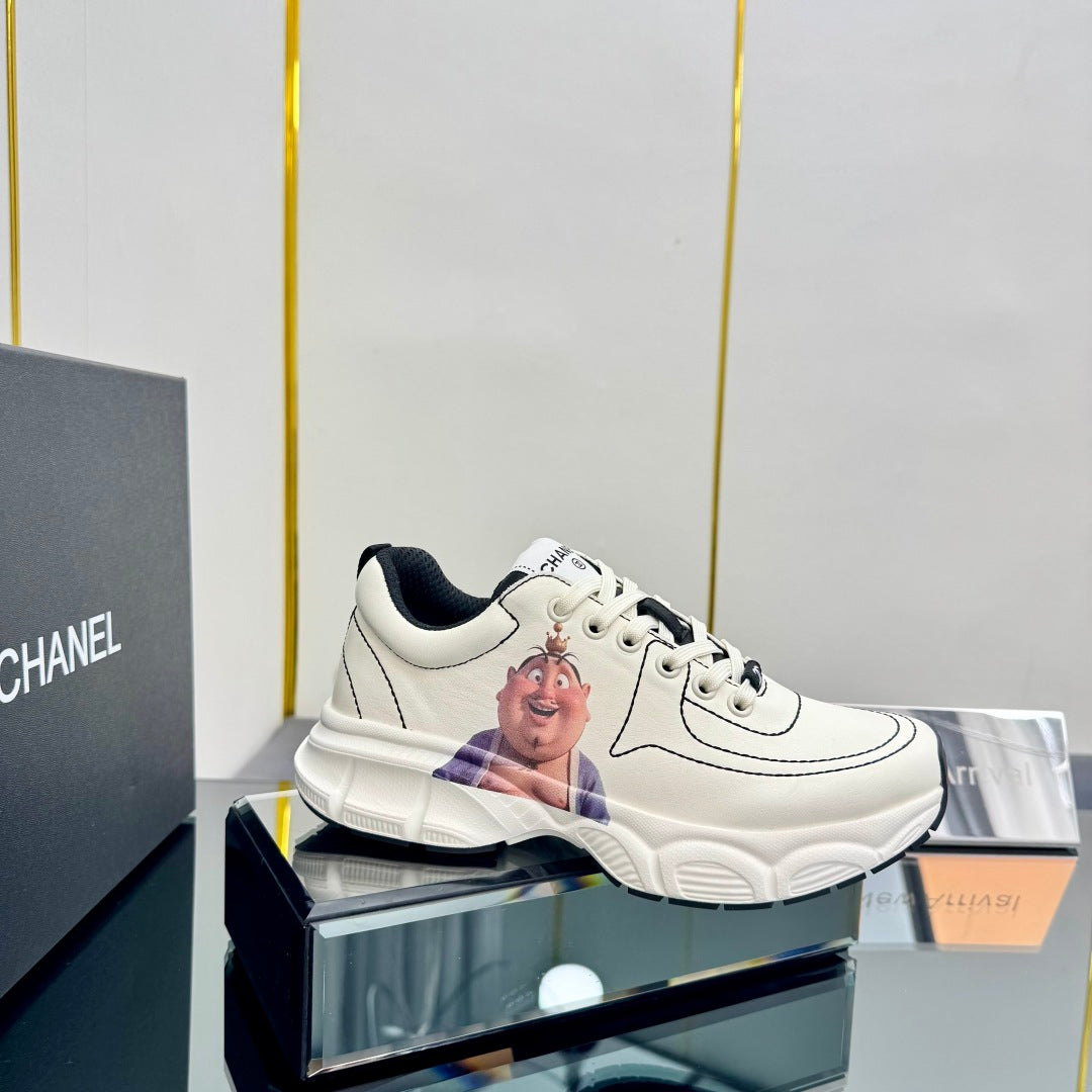 TRAINERS SNEAKER IN WHITE CALFSKIN WITH STICKER 238628 - 35