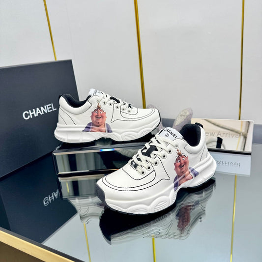TRAINERS SNEAKER IN WHITE CALFSKIN WITH STICKER 238628 - 35