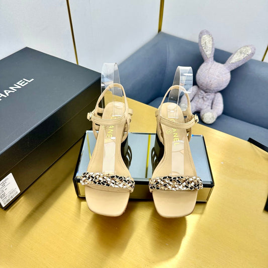 БОСОНІЖКИ CC HIGH SANDAL 25S БЕЖЕВА ШКІРА ТЕЛЯТИ - 35