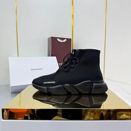 BALENCIAGA 25S SPEED 2.0 LACE-UP SNEAKERS IN BLACK KNITTED STYLE 3 - 35