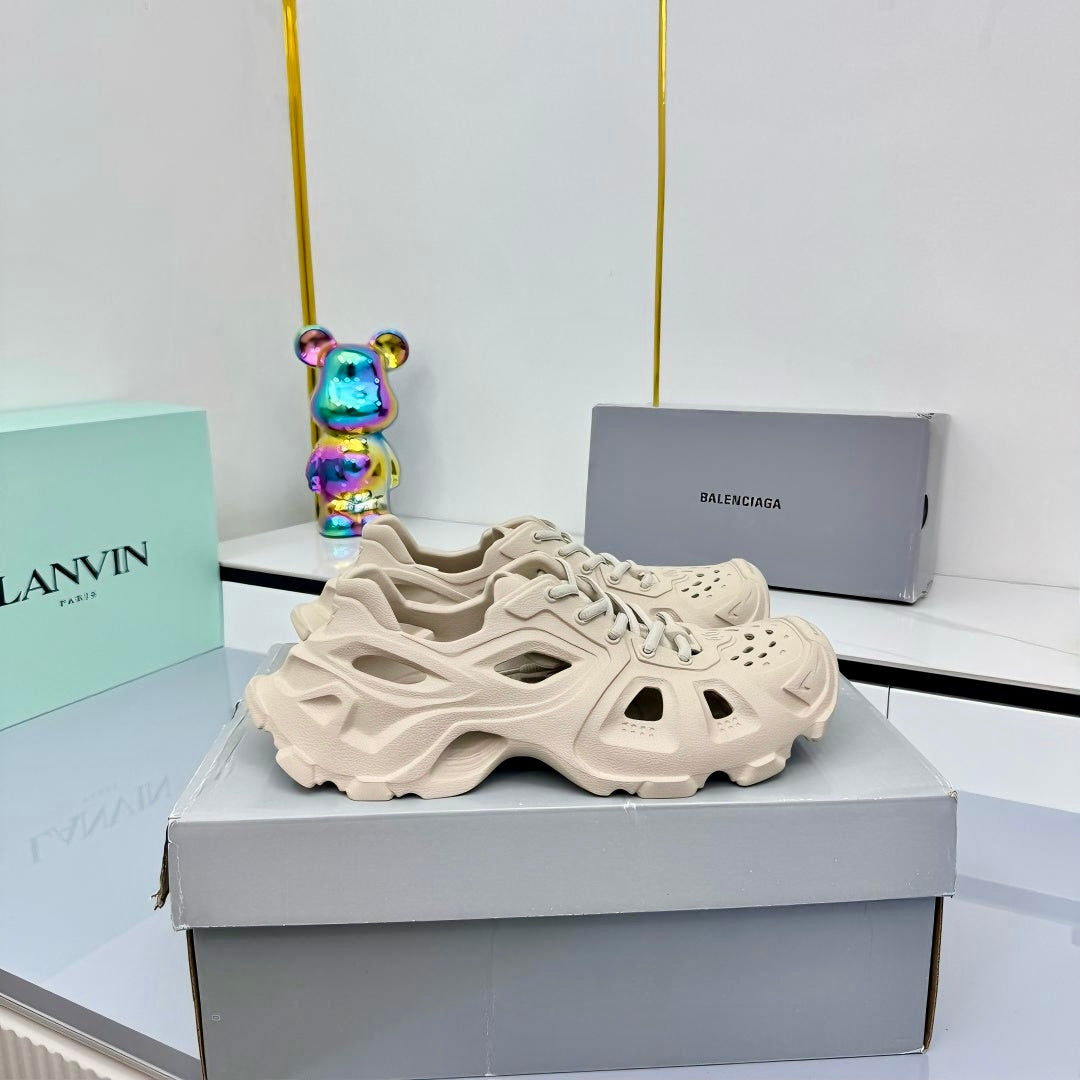 BALENCIAGA 25S SPIDER-MAN SNEAKERS IN LIGHT BEIGE SYNTHETIC RUBBER - 35