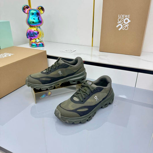 Кросівки LOEWE 26S RUNNING SNEAKERS З ТЕМНО-ОЛИВКОВОЇ СІТКИ