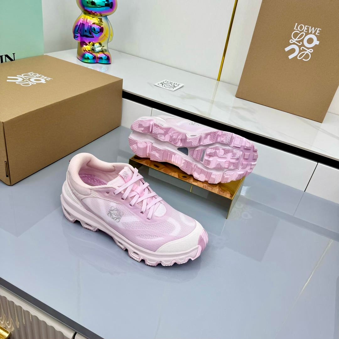 Кросівки LOEWE 26S RUNNING SNEAKERS З СІТКИ СВІТЛО-РОЖЕВОГО КОЛЬОРУ