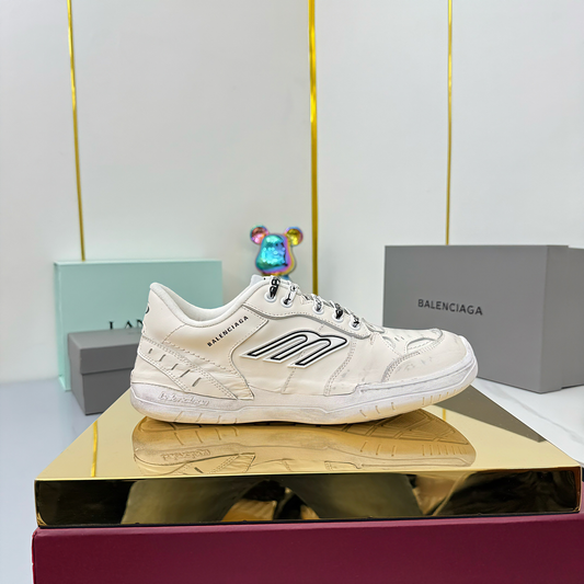 BALENCIAGA 25S SNEAKERS IN WHITE LEATHER - 35