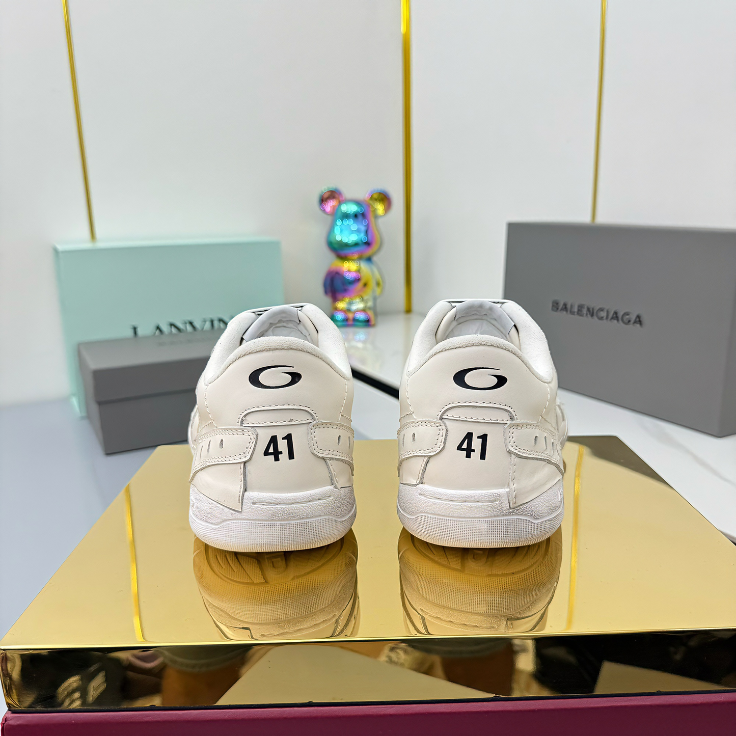 BALENCIAGA 25S SNEAKERS IN WHITE LEATHER - 35