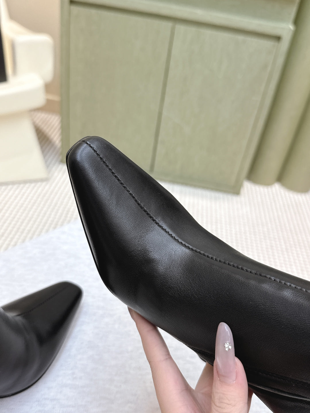 YSL 25S HEELED ANKLE BOOTS 75 MM IN BLACK LAMBSKIN - 35