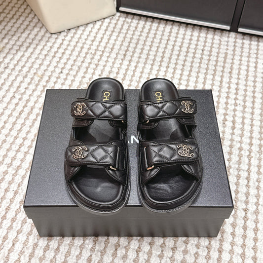 БОСОНІЖКИ CHANEL 26S З ЧОРНОЇ ТЕЛЯЧОЇ ШКІРИ