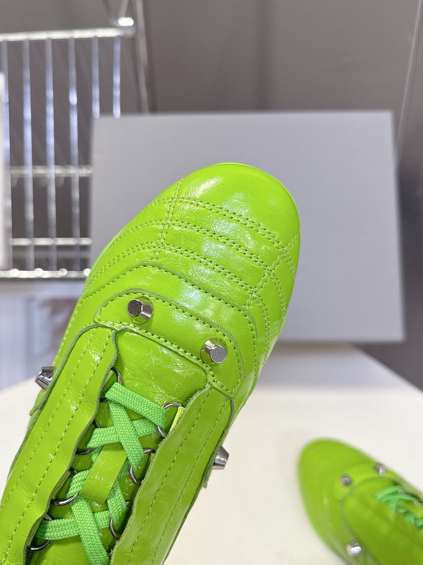 BALENCIAGA 25S SNEAKER IN GREEN CALFSKIN - 35