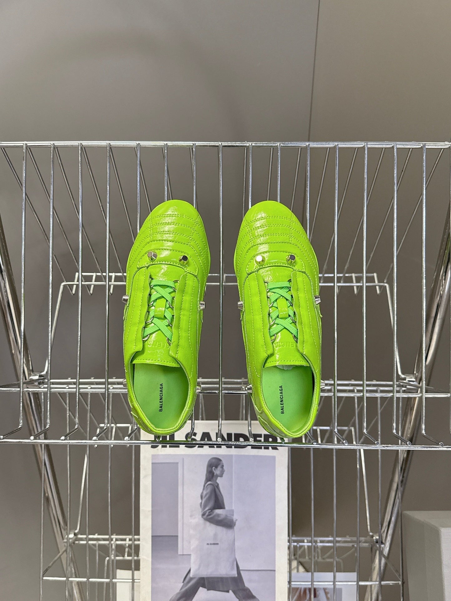 BALENCIAGA 25S SNEAKER IN GREEN CALFSKIN - 35