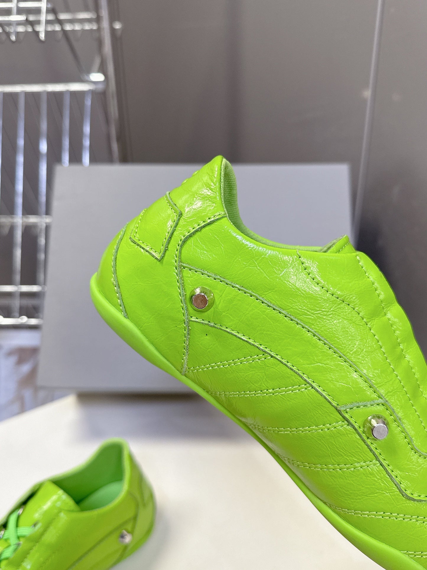 BALENCIAGA 25S SNEAKER IN GREEN CALFSKIN - 35