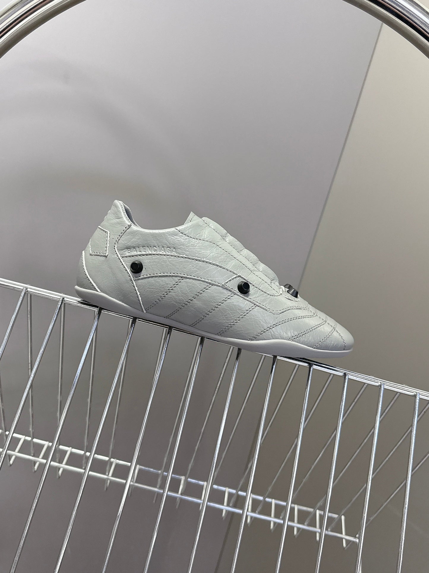 BALENCIAGA 25S SNEAKER IN GREY CALFSKIN - 35