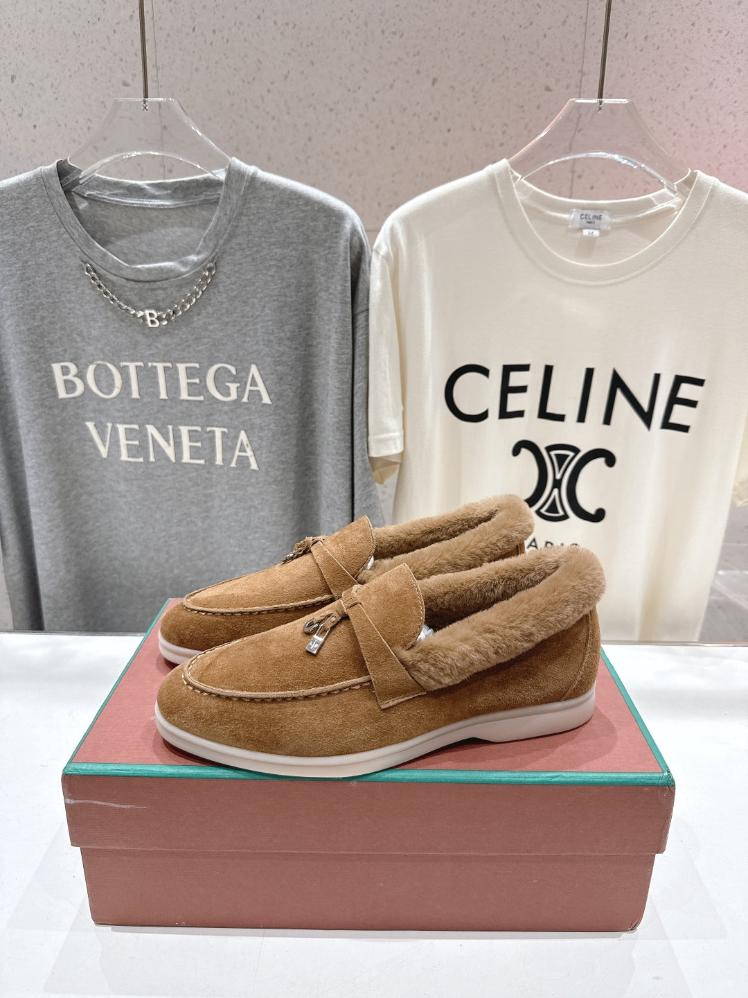 LP 25S SUMMER CHARMS WALK LOAFERS IN BROWN SUEDE AND FLEECE - 35