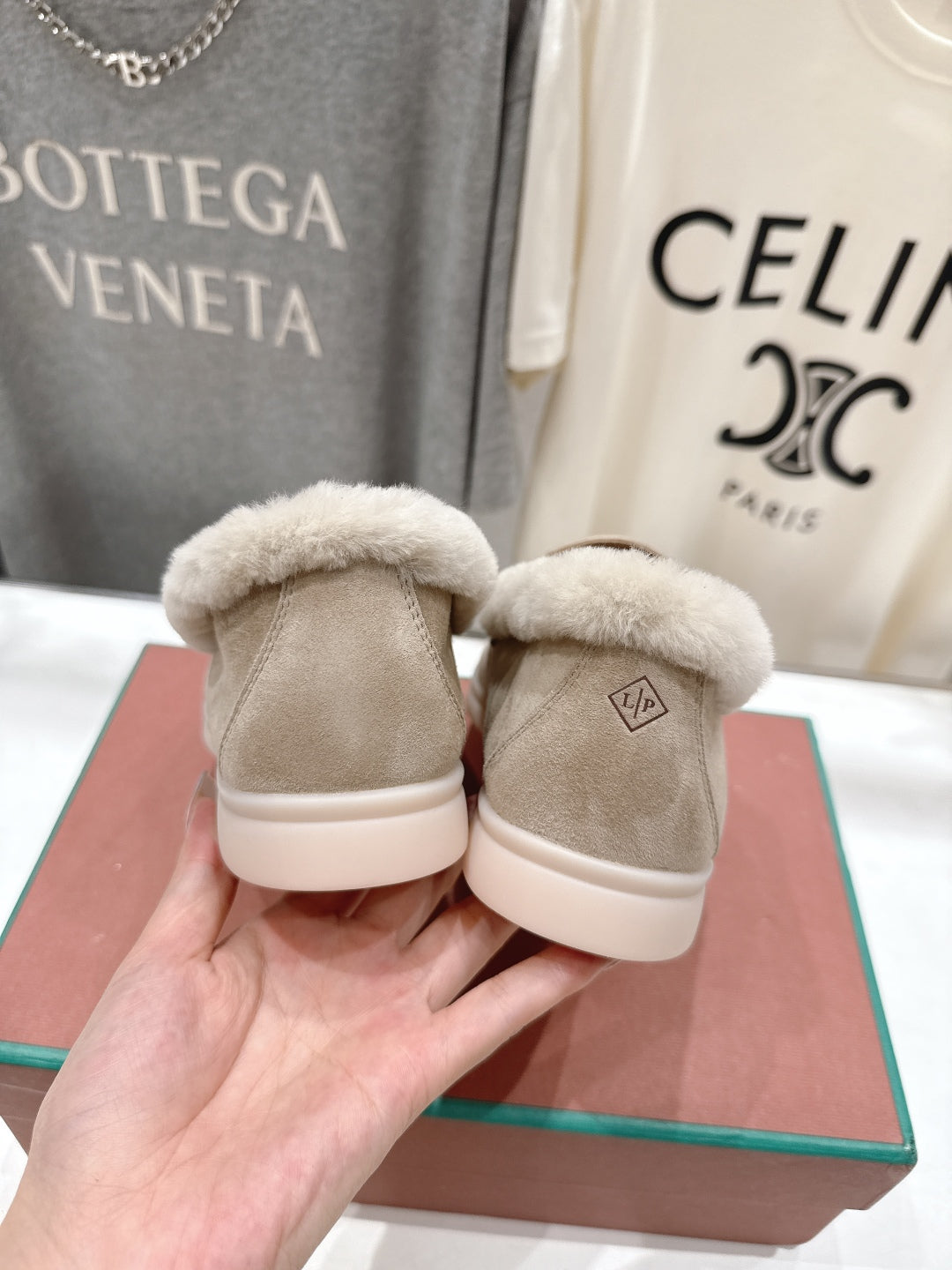 LP 25S SUMMER CHARMS WALK LOAFERS IN LIGHT TAUPE SUEDE AND FLEECE - 35