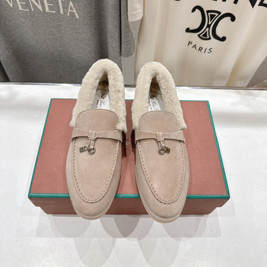 LP 25S SUMMER CHARMS WALK LOAFERS IN WARM TAUPE SUEDE AND FLEECE - 35