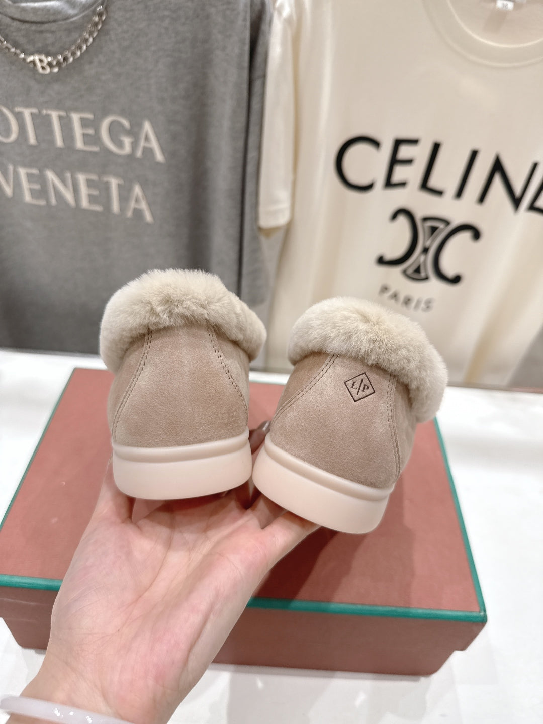 LP 25S SUMMER CHARMS WALK LOAFERS IN WARM TAUPE SUEDE AND FLEECE - 35