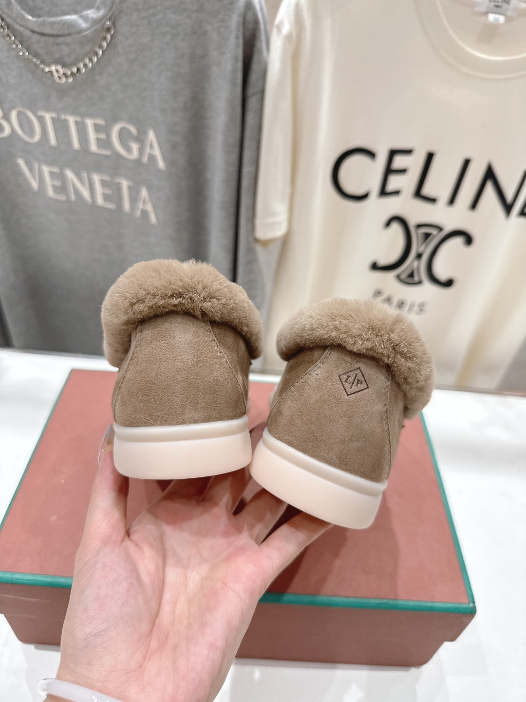 LP 25S SUMMER CHARMS WALK LOAFERS IN LIGHT BROWN SUEDE AND FLEECE - 35