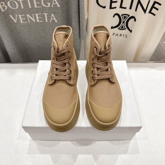 Черевики CELINE 26S з канвасу світлого бежево-верблюжого кольору