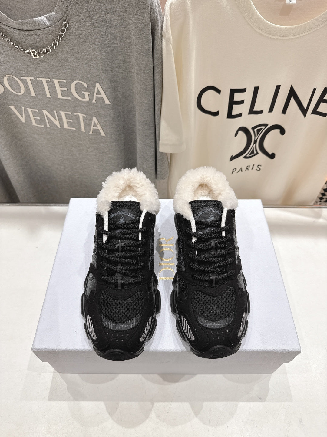 DIOR CHRONO SNEAKER 25S IN BLACK SUEDE AND MESH FABRIC STYLE 6 - 35