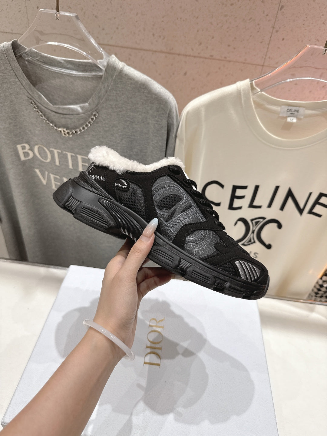 DIOR CHRONO SNEAKER 25S IN BLACK SUEDE AND MESH FABRIC STYLE 6 - 35