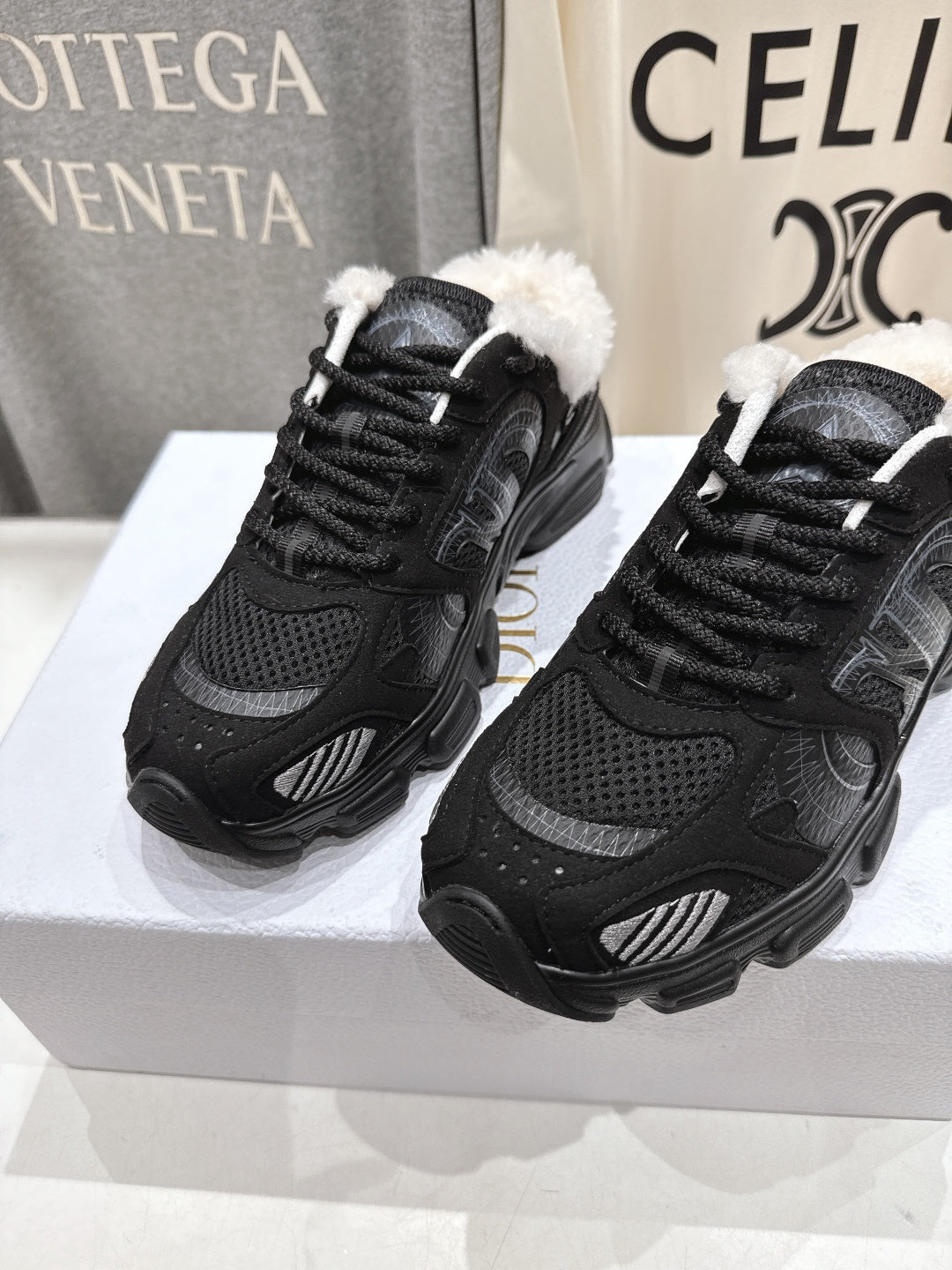 DIOR CHRONO SNEAKER 25S IN BLACK SUEDE AND MESH FABRIC STYLE 6 - 35