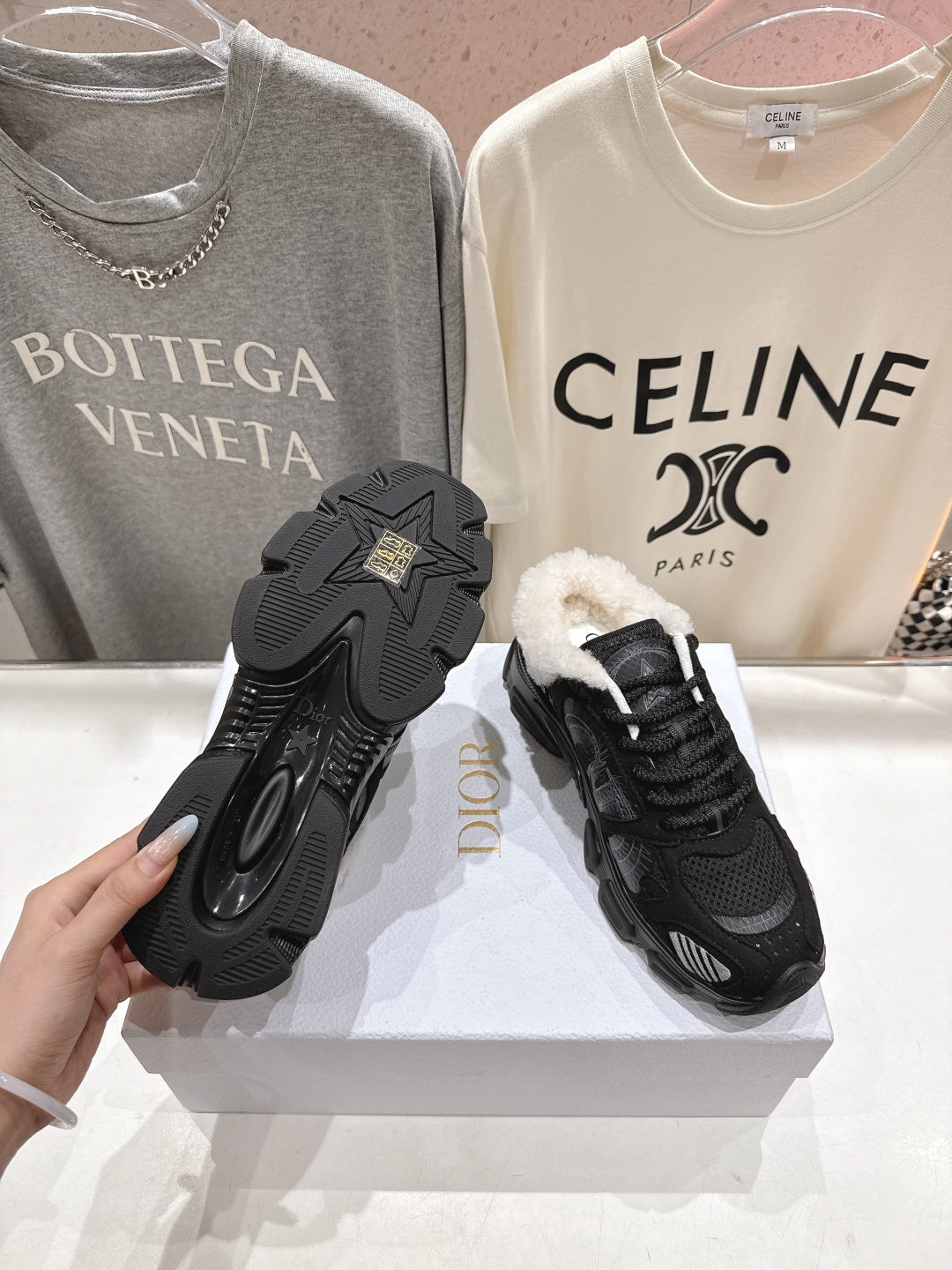 DIOR CHRONO SNEAKER 25S IN BLACK SUEDE AND MESH FABRIC STYLE 6 - 35