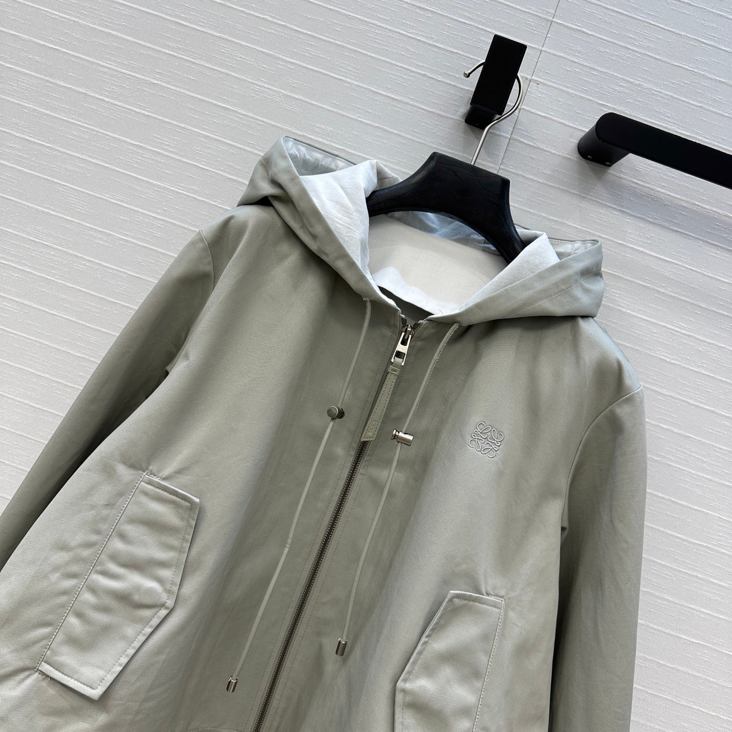 LOEWE HOODED JACKET WITH EMBROIDERED LOGO 276080