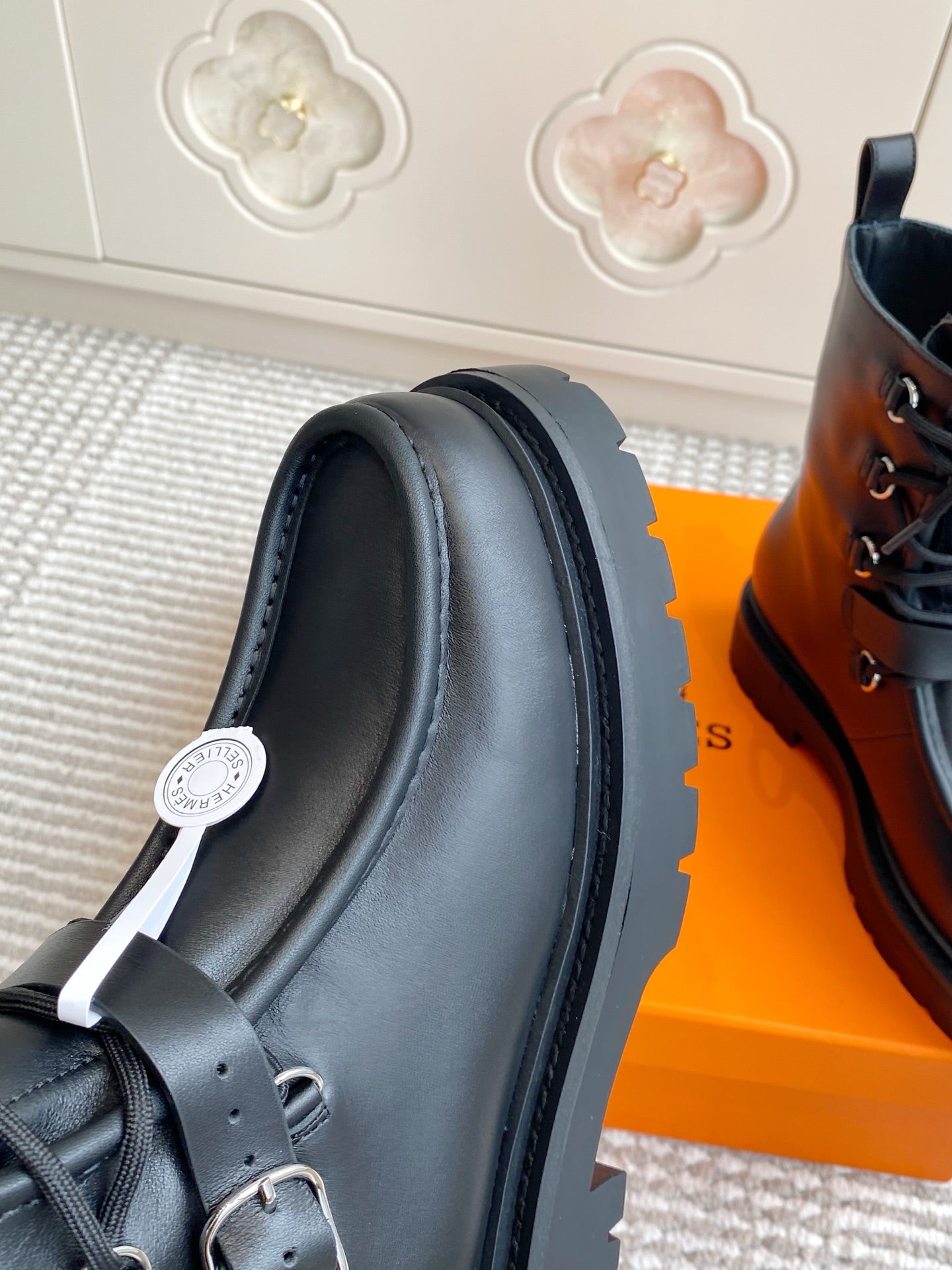 HM 25S ANKLE BOOTS IN BLACK LAMBSKIN - 35