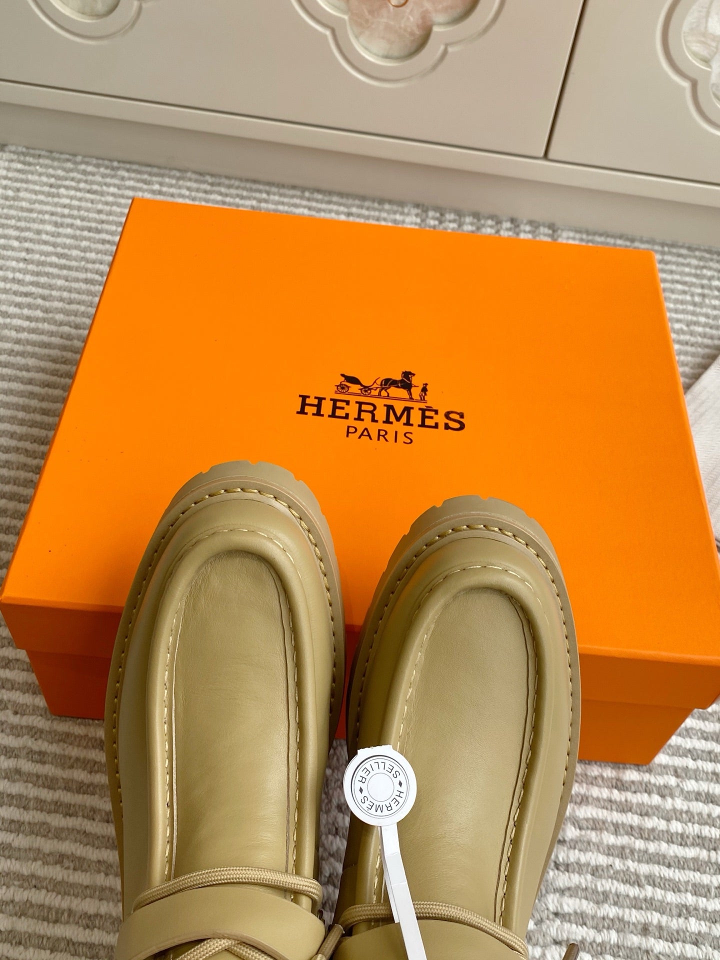 HM 25S ANKLE BOOTS IN WARM BEIGE GOLD LAMBSKIN - 35