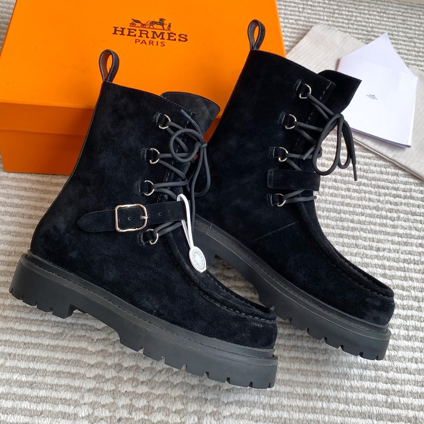 HM 25S ANKLE BOOTS IN BLACK SUEDE - 35