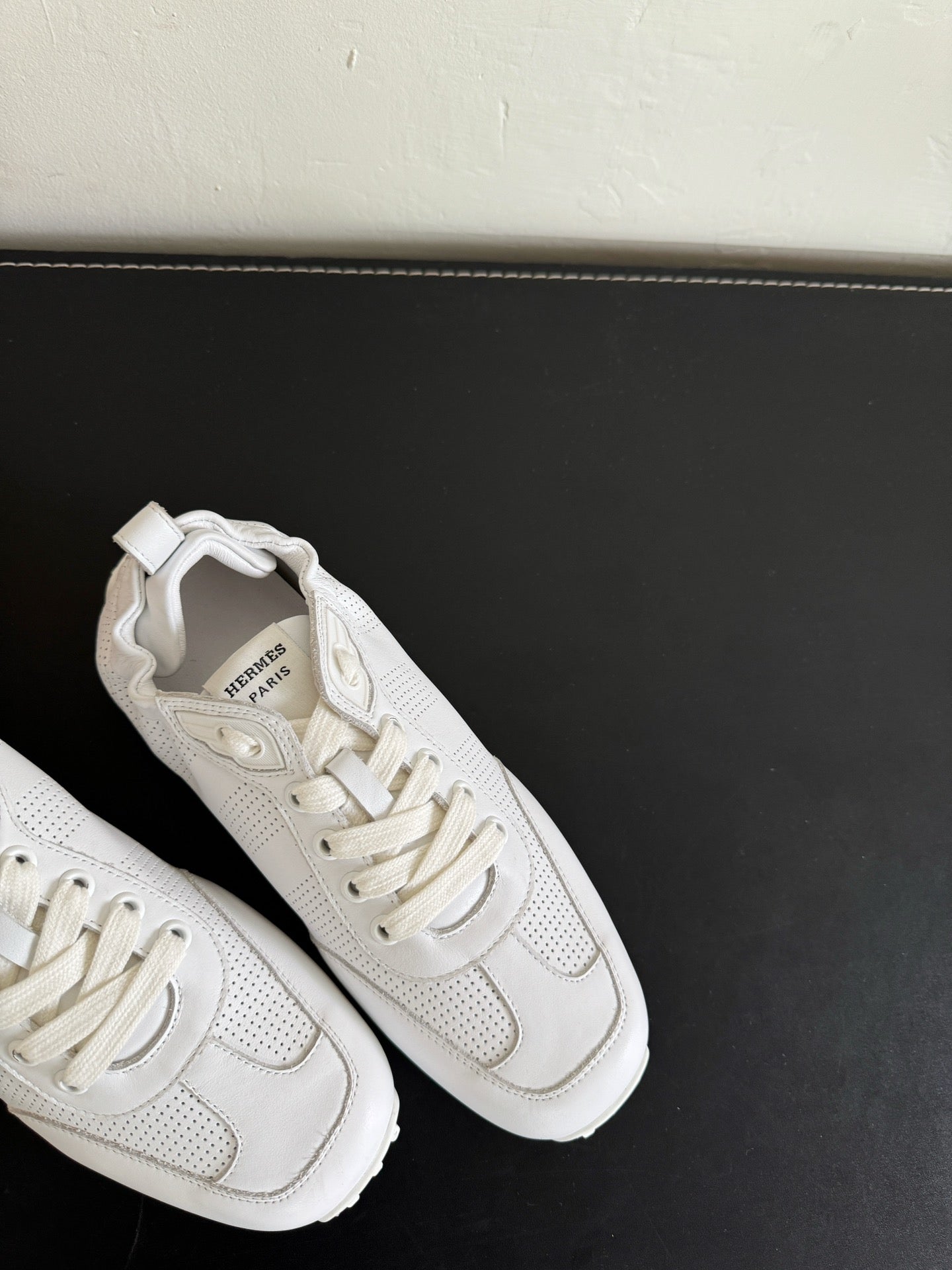 SKATEBOARD SHOES WHITE CALFSKIN - 35