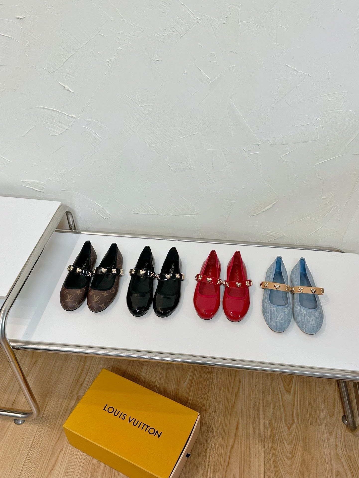 ROMY FLAT BALLERINA IN RUBY RED PATENT CALFSKIN - 35