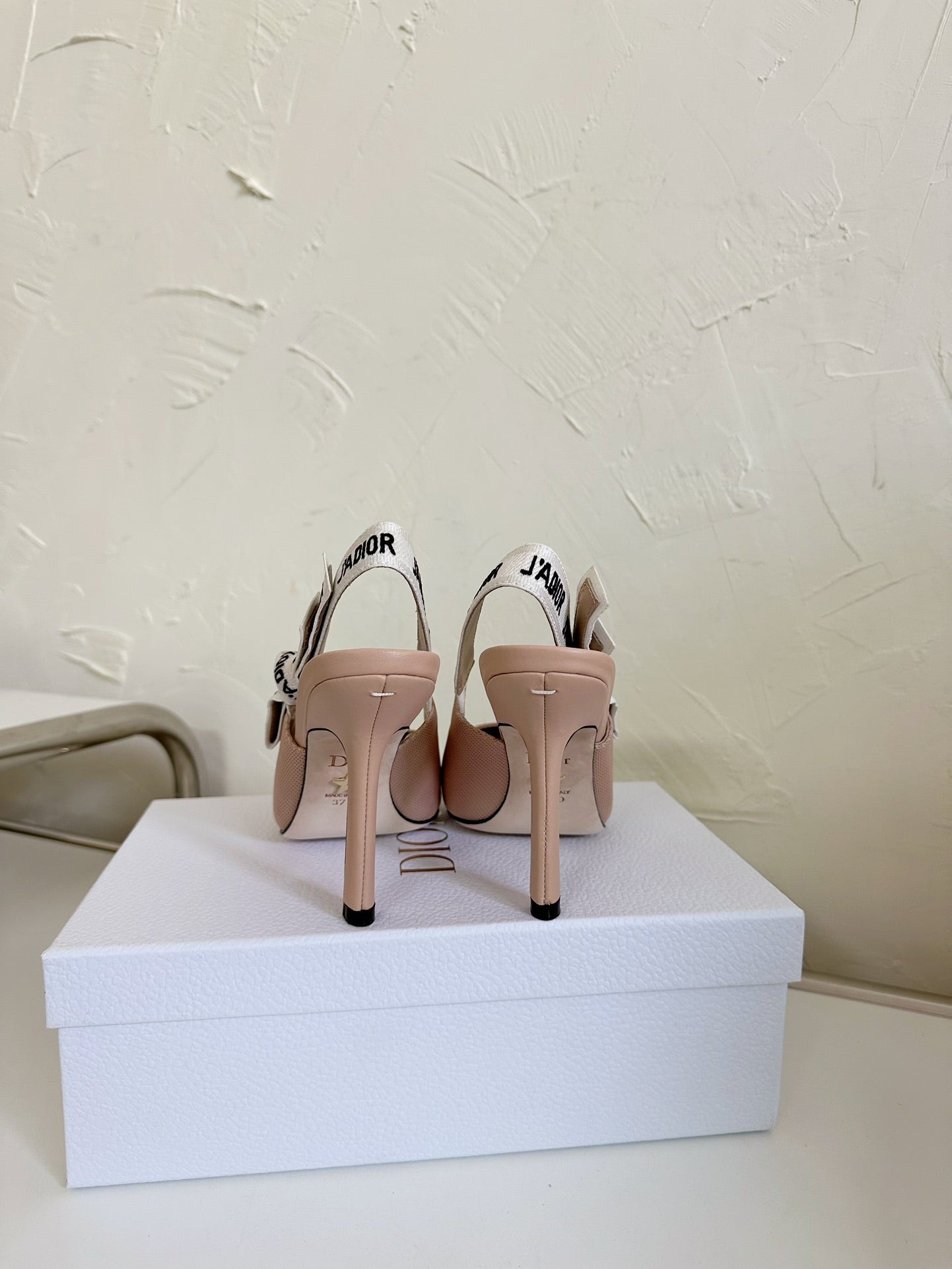 J'ADIOR SLINGBACK PUMP NUDE PINK TECHNICAL FABRIC 10 CM - 34