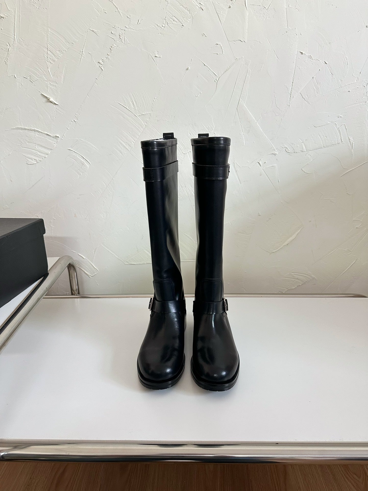 RIVER BOOTS IN BLACK SMOOTH CALFSKIN - 35
