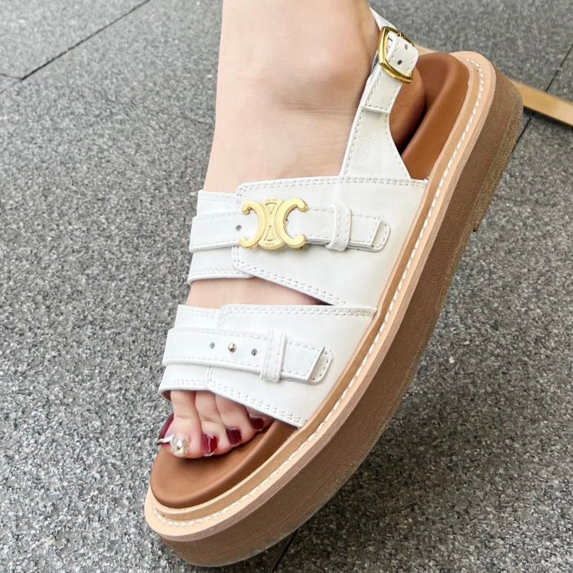 TIPPI TRIOMPHE SANDAL IN CALFSKIN WHITE - 35
