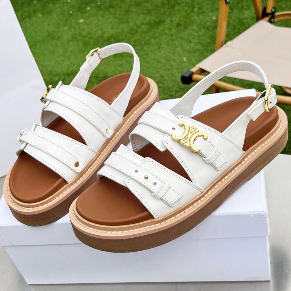 TIPPI TRIOMPHE SANDAL IN CALFSKIN WHITE - 35