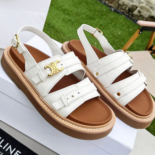 TIPPI TRIOMPHE SANDAL IN CALFSKIN WHITE - 35