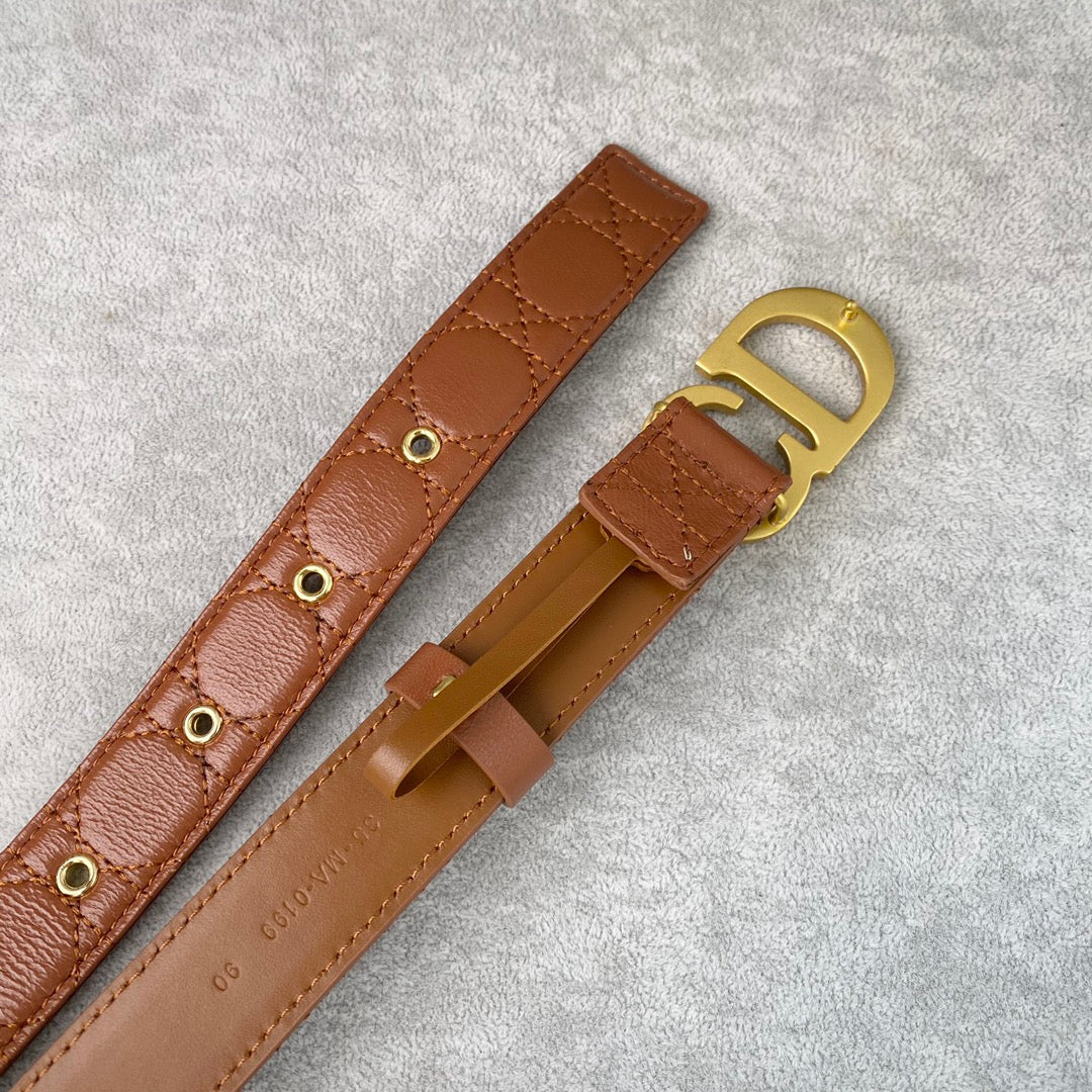 DIOR 25S BELT 30 MM IN BROWN CALFSKIN 564809 - 30