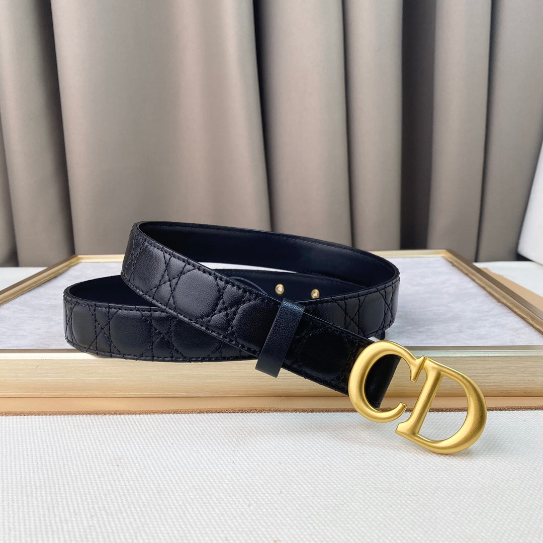 DIOR 25S BELT 30 MM IN BLACK CALFSKIN 564810 - 30