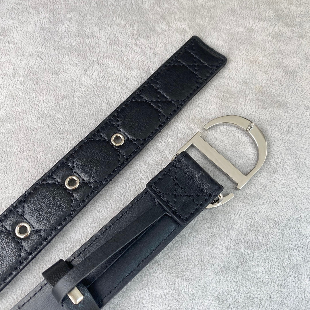 DIOR 25S BELT 30 MM IN BLACK CALFSKIN 564812 - 30