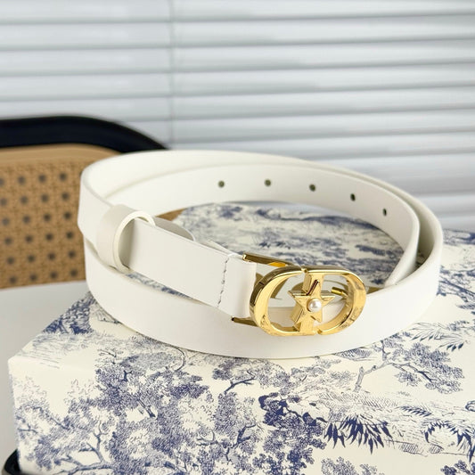 DIOR 25S РЕМІНЬ 20 ММ З БІЛОЇ ТЕЛЯЧОЇ ШКІРИ 564605 - 30