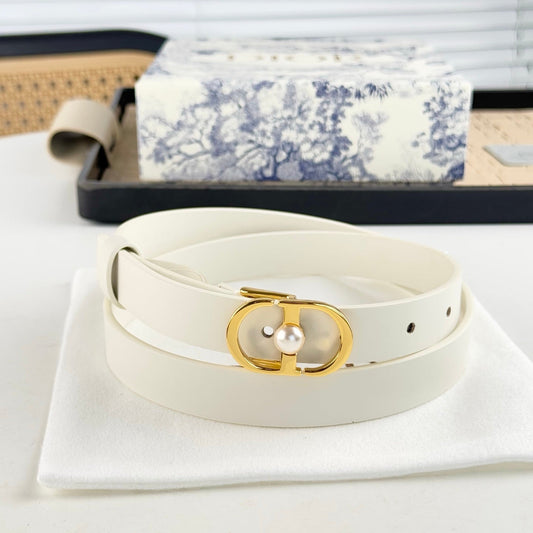 DIOR 25S BELT 20 MM IN WHITE CALFSKIN 564607 - 30