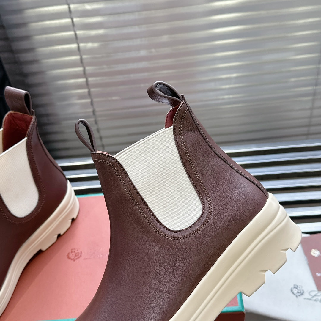 LP 23 LAKESIDE SHORT BOOTS CHOCOLATE CALFSKIN - 35