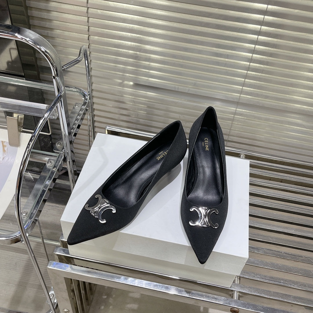 WOMEN'S HIGH HEELS BLACK CALFSKIN - 35