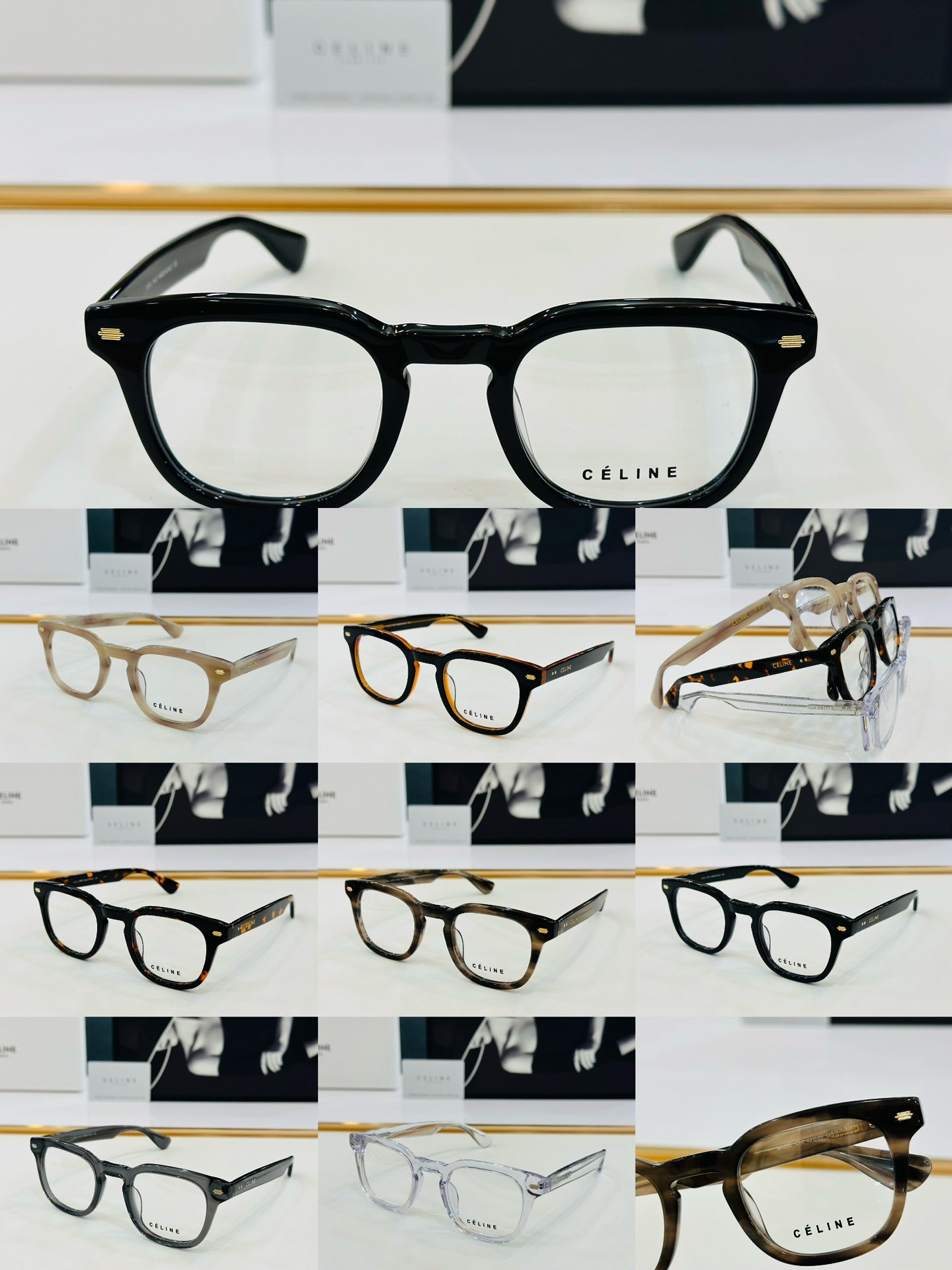 TRIOMPHE SUNGLASS CL1033 IN ACETATE - Black/Silver Logo