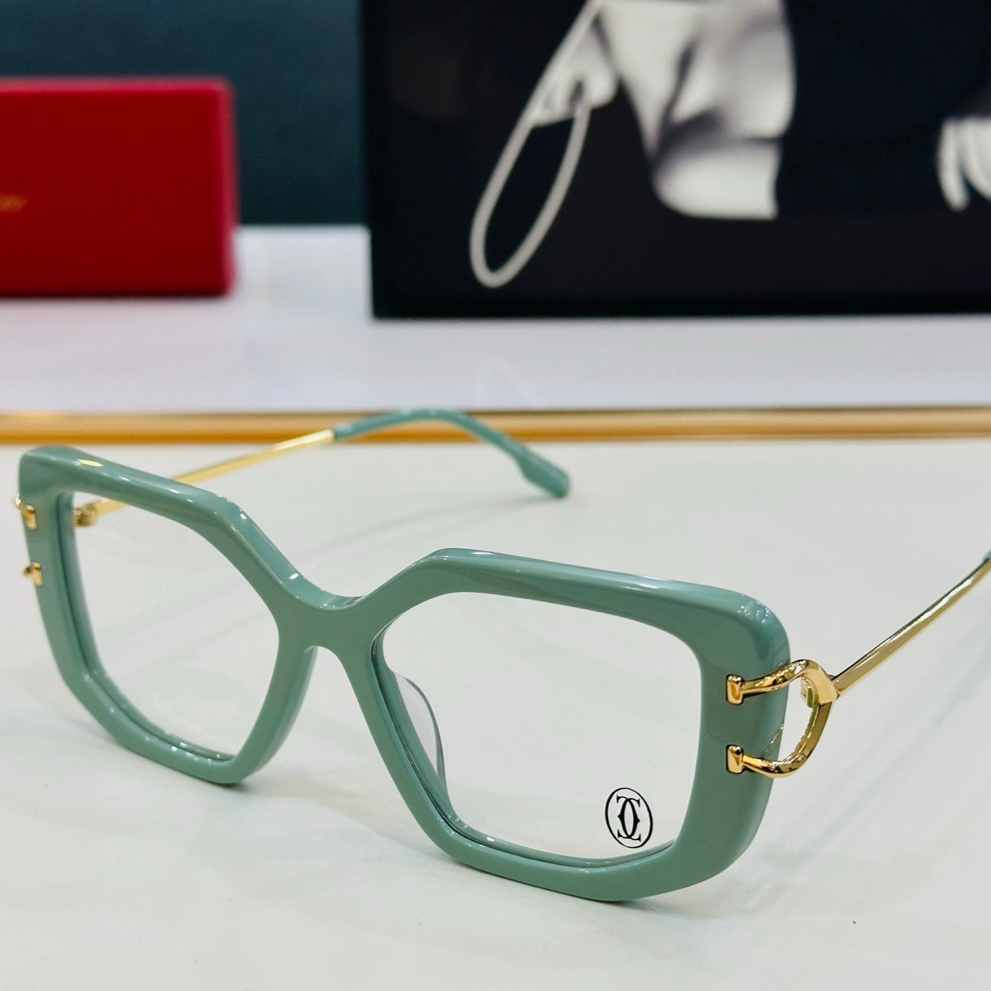SQUARE FRAME SUNGLASSES CT0531S IN ACETATE AND METAL - Baby green