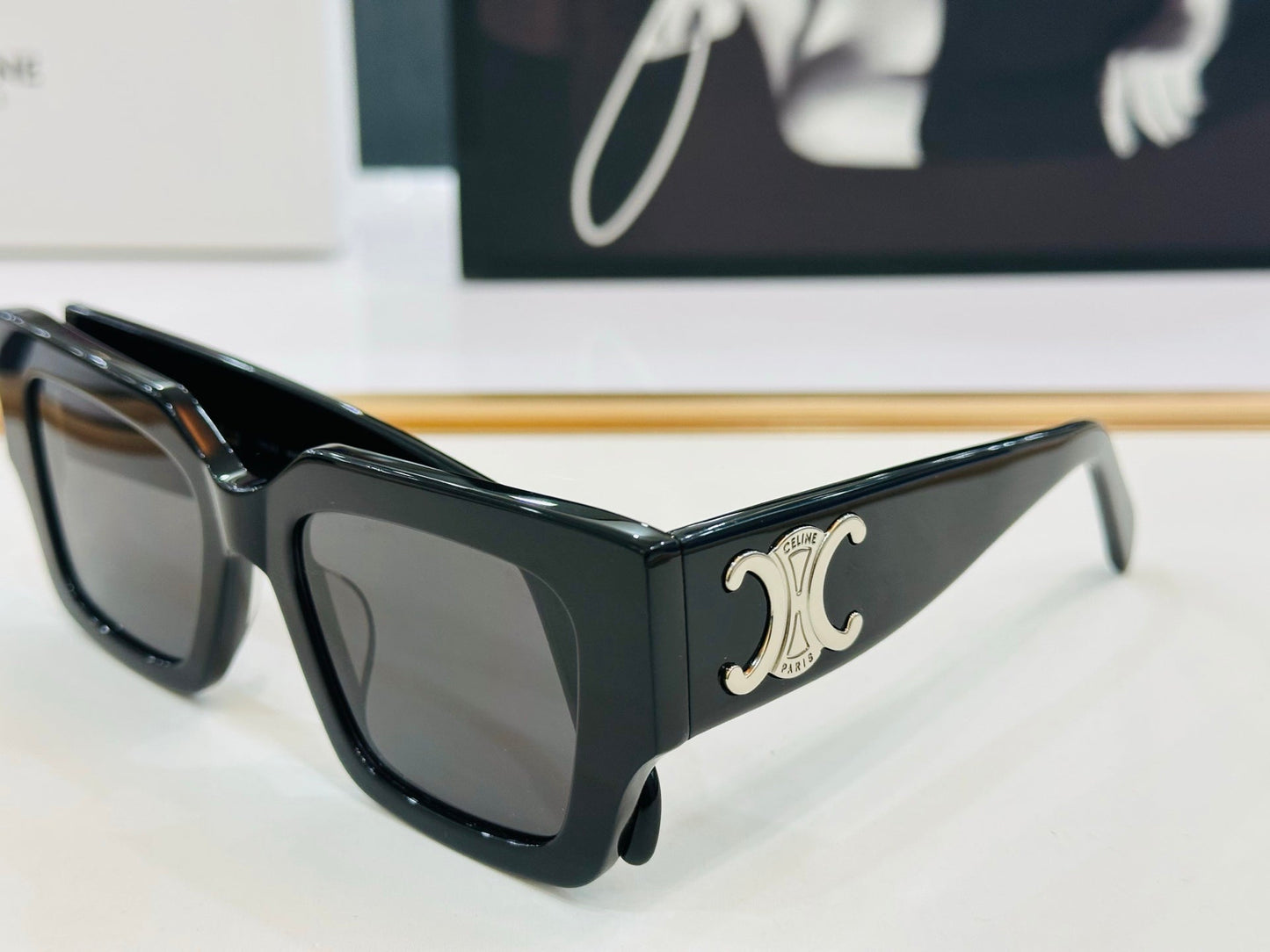 TRIOMPHE SUNGLASSES CL40499 IN ACETATE - Black/Silver