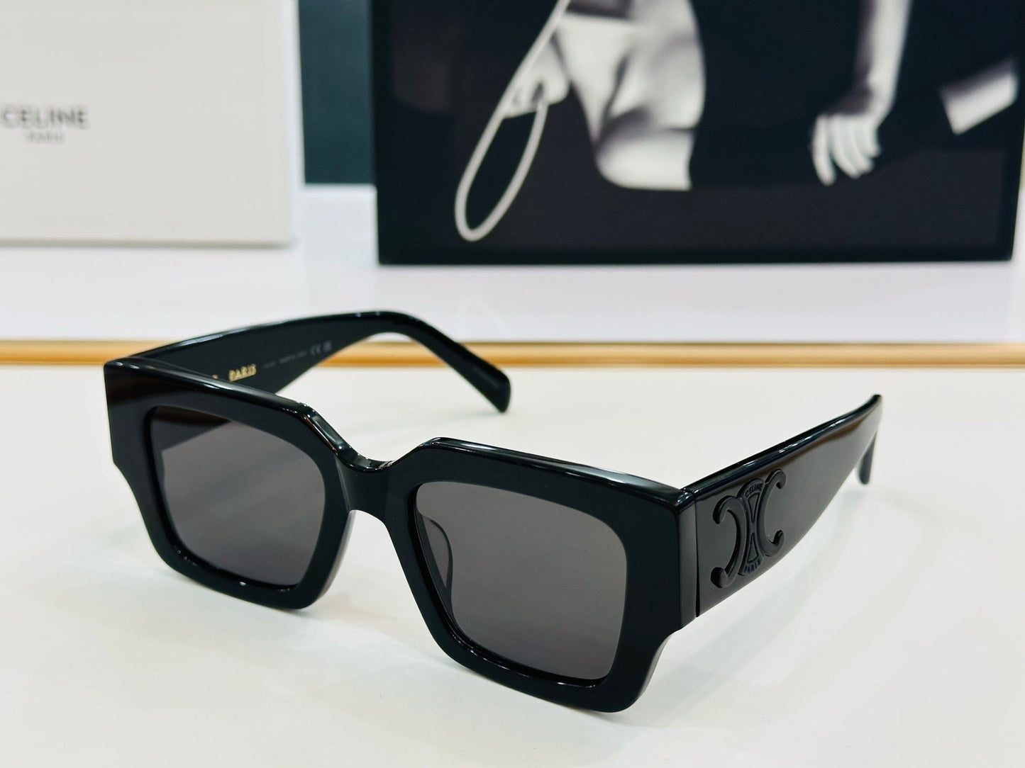 TRIOMPHE SUNGLASSES CL40499 IN ACETATE - Black/Silver