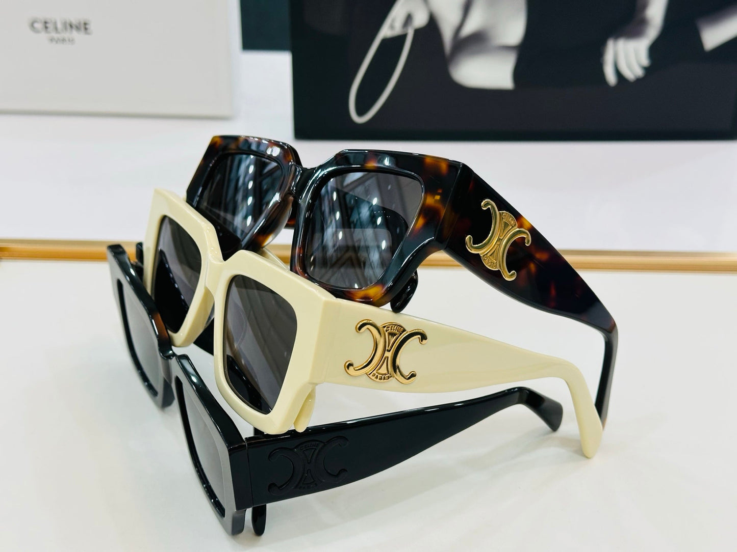 TRIOMPHE SUNGLASSES CL40499 IN ACETATE - Black/Silver